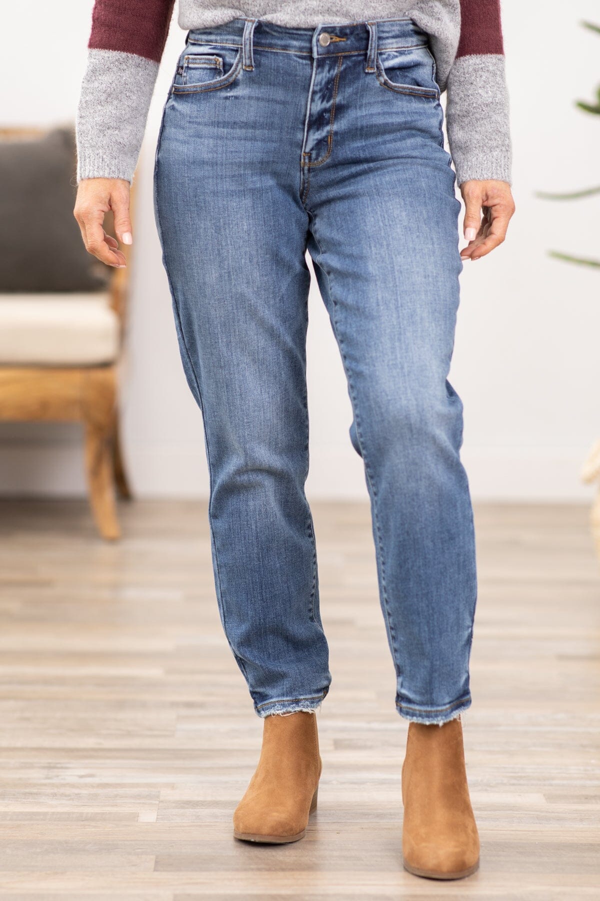 Judy Blue Non Distressed Boyfriend Jeans