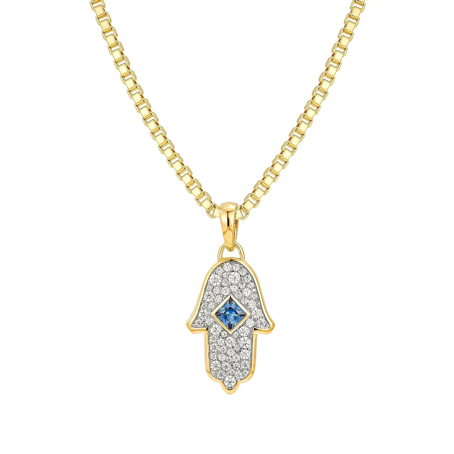 Pavé Hamsa Amulet Necklace