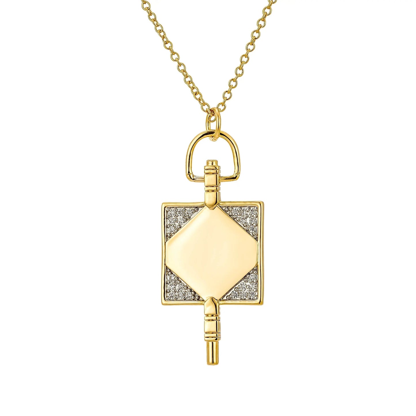 Sage Custom Engraved Key Pendant Necklace