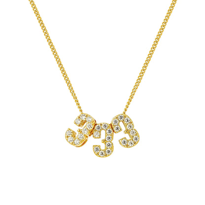 Slider Charm Angel Number Necklace