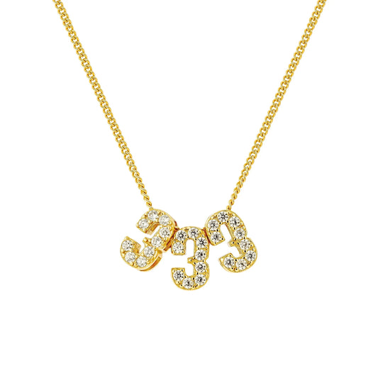 Slider Charm Angel Number Necklace