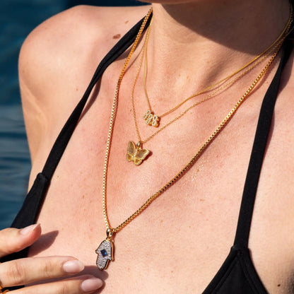 Slider Charm Angel Number Necklace