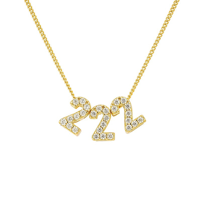 Slider Charm Angel Number Necklace