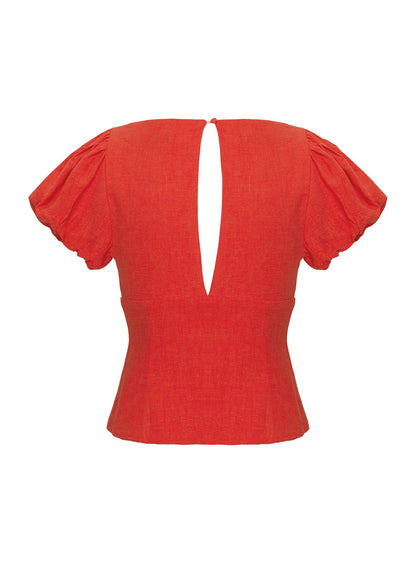 Wilhelmina Blouse Top Red